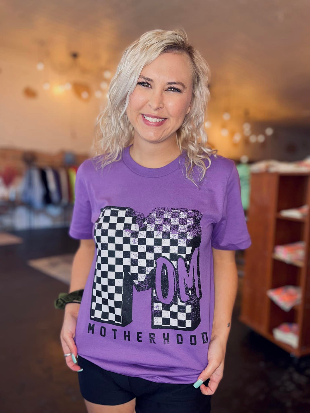 Motherhood - Purple Checkered