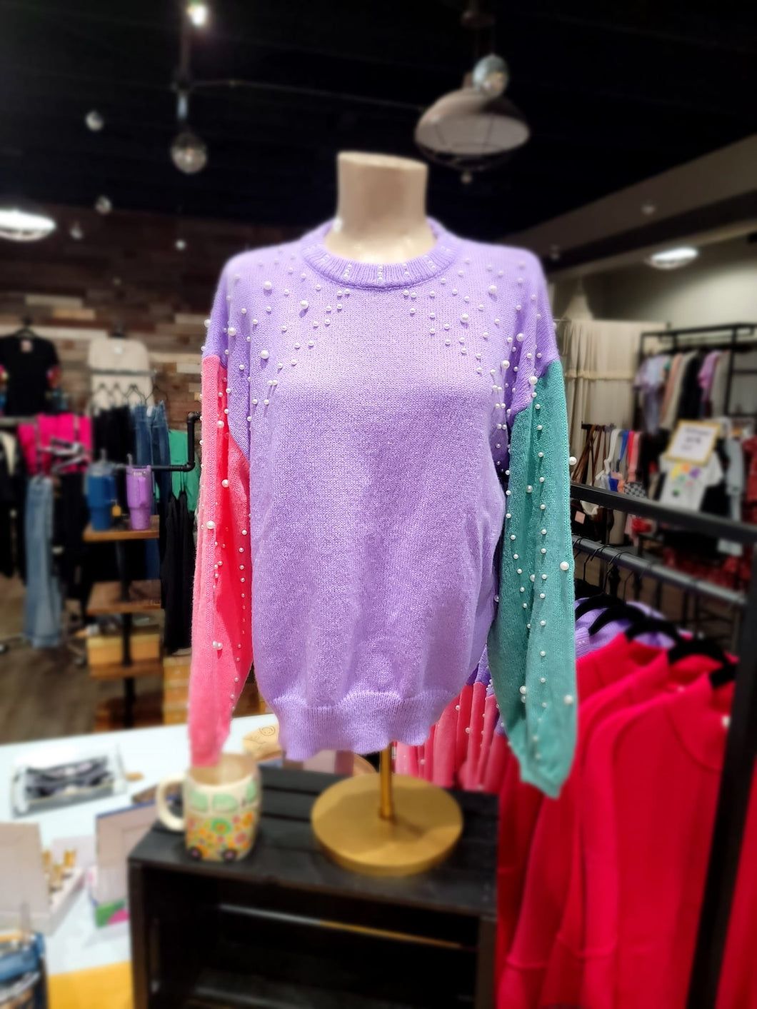 Pearl Tri Color Sweater