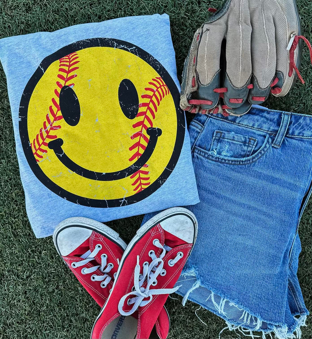 Softball Smiley Tee