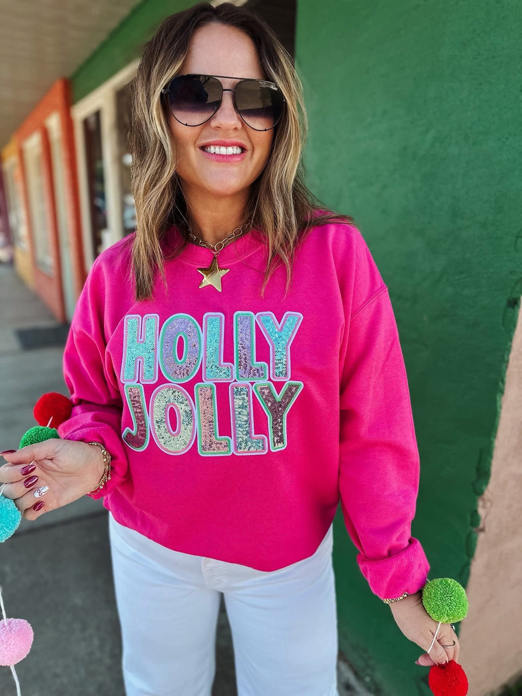 Holly Jolly Sequin Sweatshirt