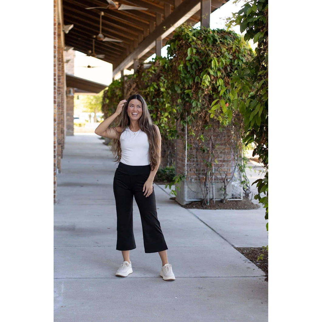 Preorder | The Gabriella -Black  High Waisted Gaucho Pants - Round 6