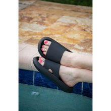 Load image into Gallery viewer, Preorder | Black Insanely Comfy -Beach or Casual Slides
