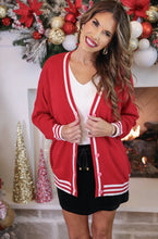 Load image into Gallery viewer, Candy Cane Relaxed Cardigan
