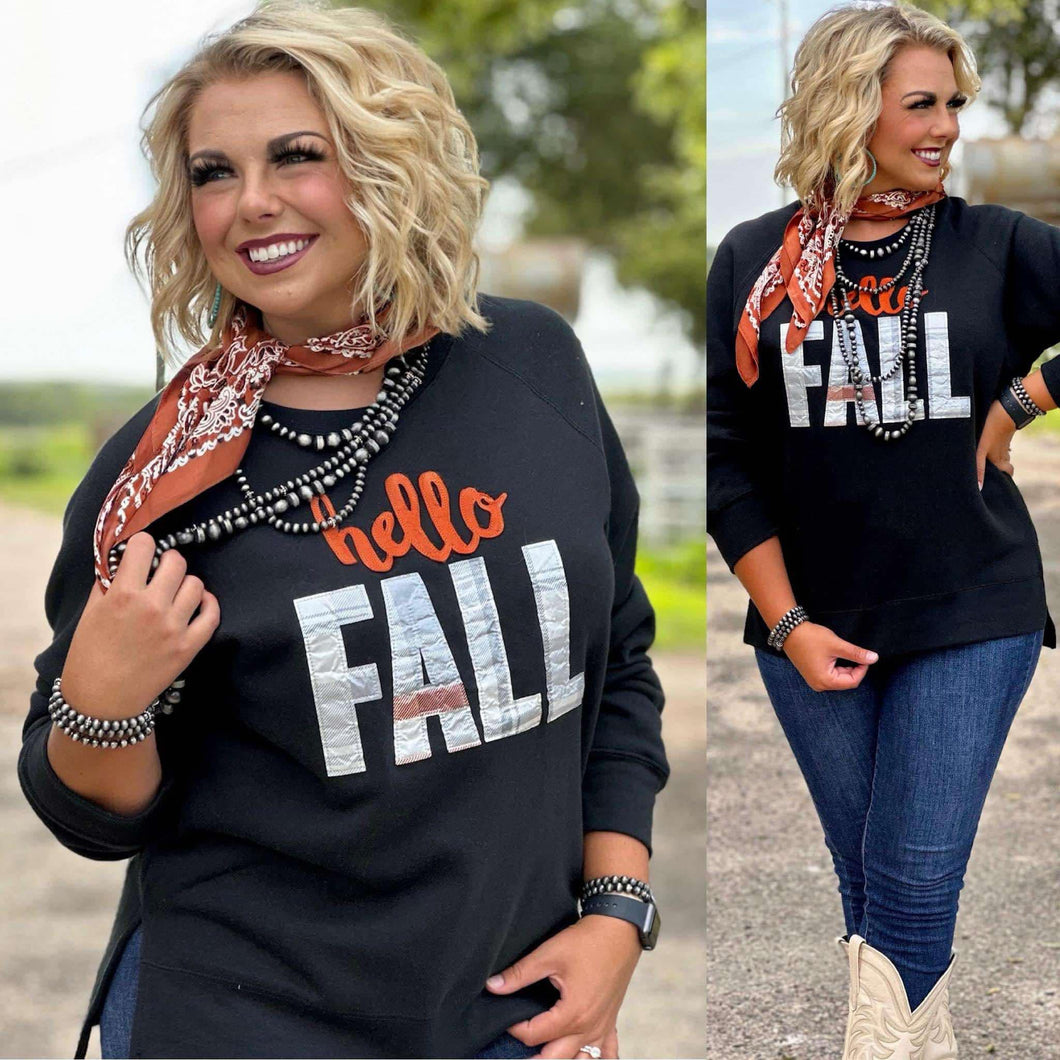 Hello Fall Applique Sweatshirt